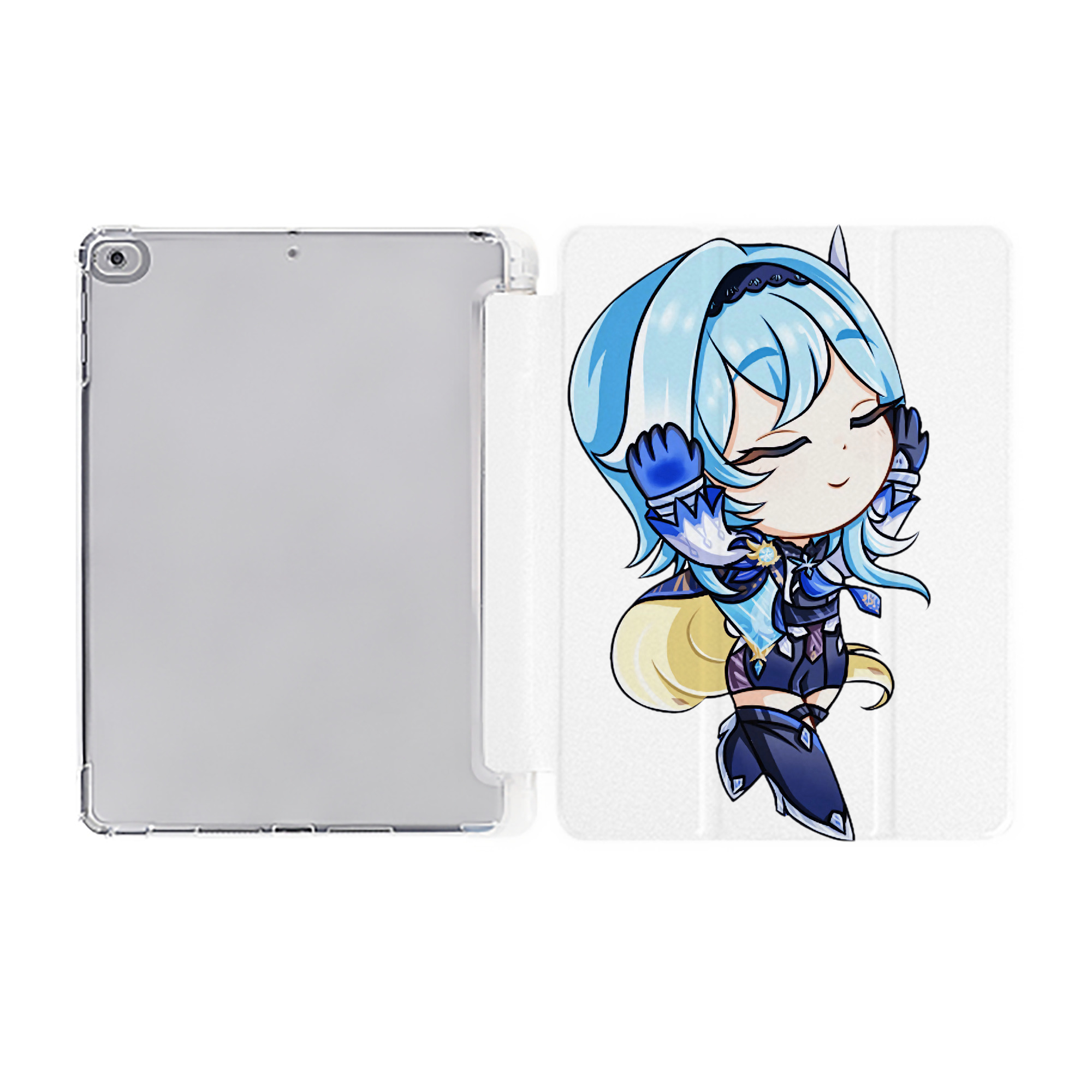 げんし神 优菈 ゆうら genshin Yūra IPad ケース ペン収納付き 三つ折りスタンド PUレザー×シリコン 対応機種9.5/10.5/10.9インチ